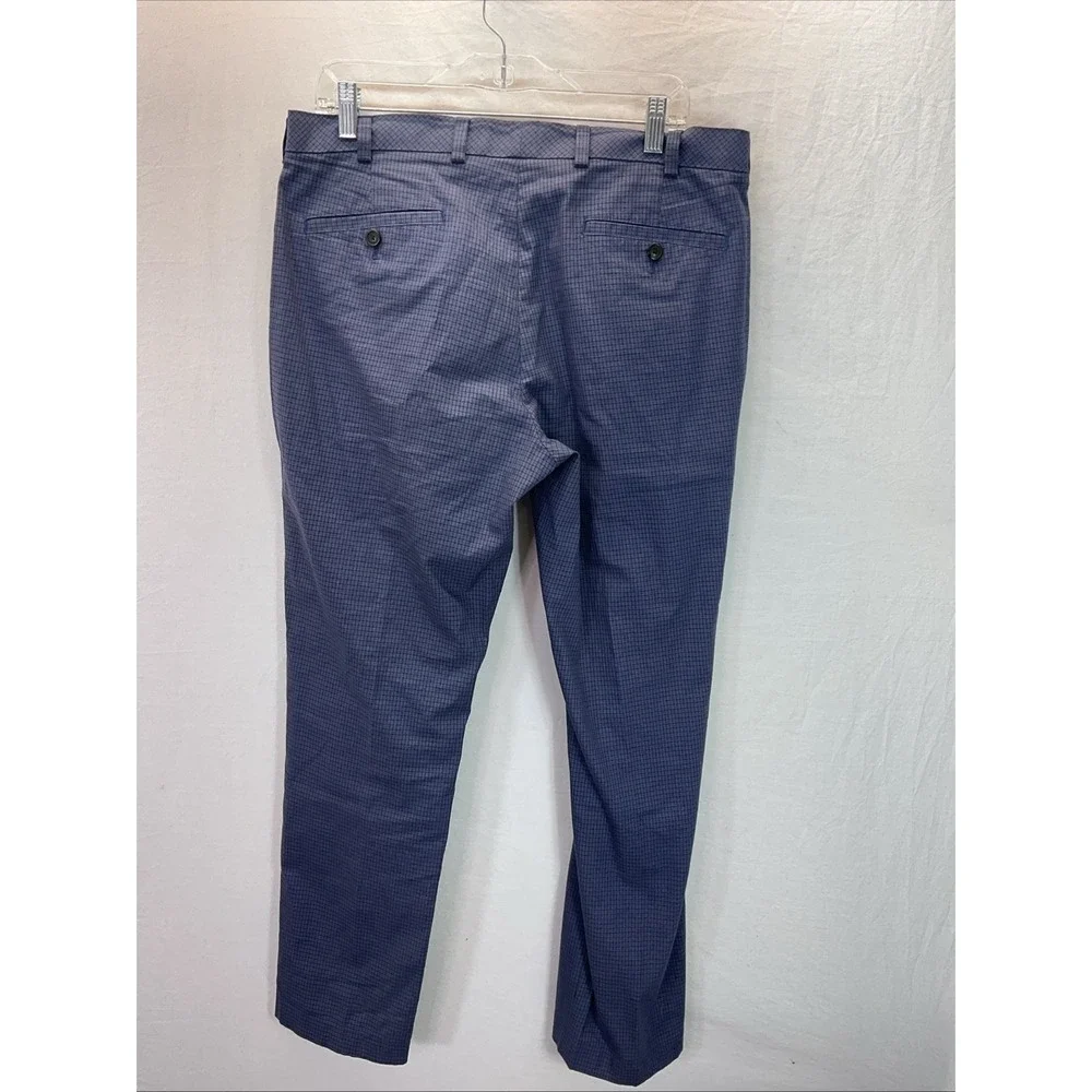 Brooks Brothers Pants Mens 34x30 Milano Fit Dress Pants Blue Check Lightweight